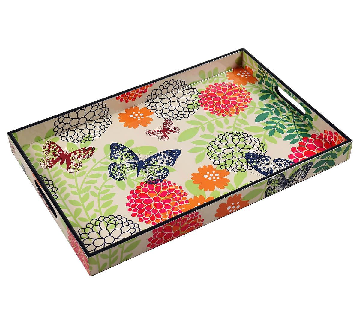 India Circus by Krsnaa Mehta Monarch's Cadence Rectangle Serving Tray