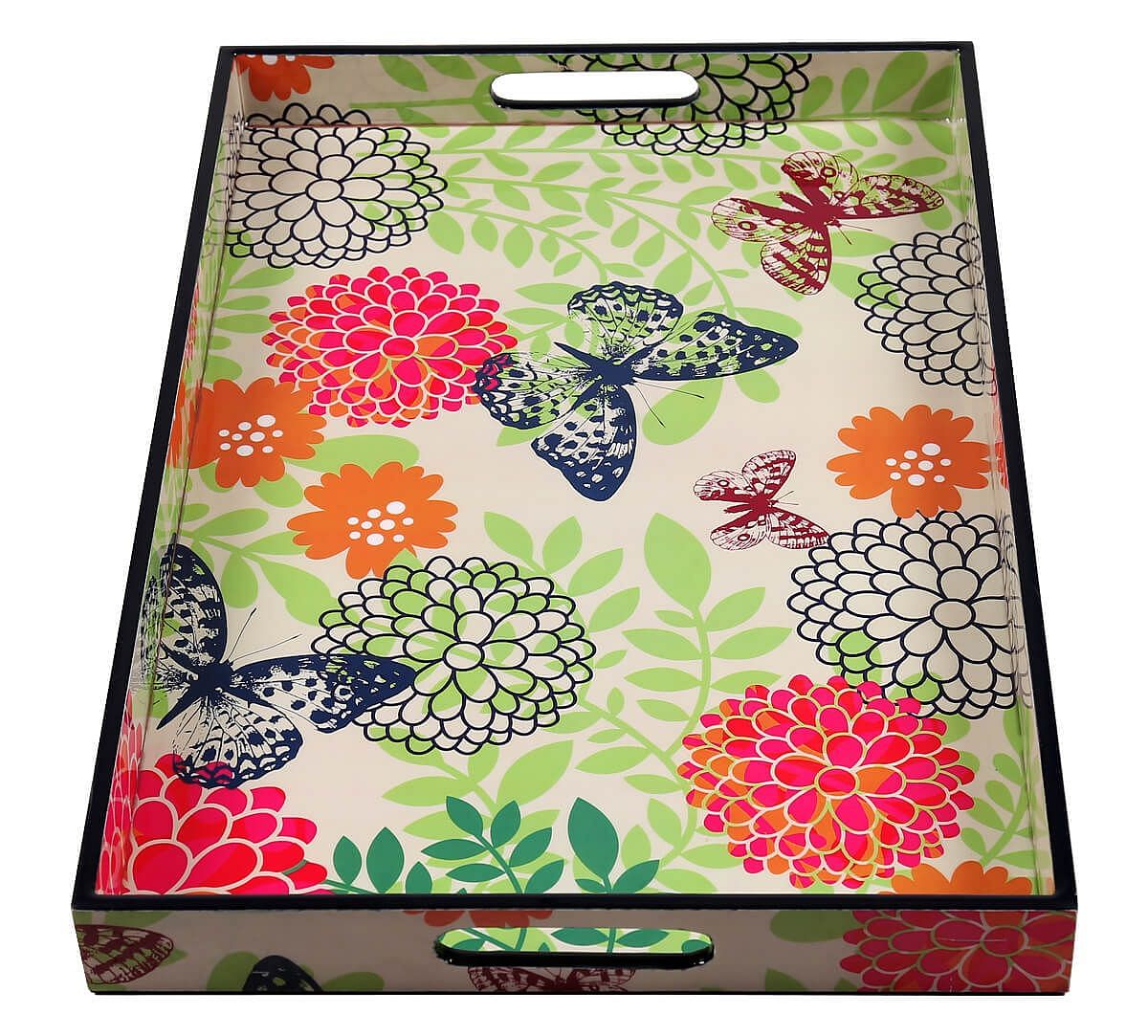India Circus by Krsnaa Mehta Monarch's Cadence Rectangle Serving Tray
