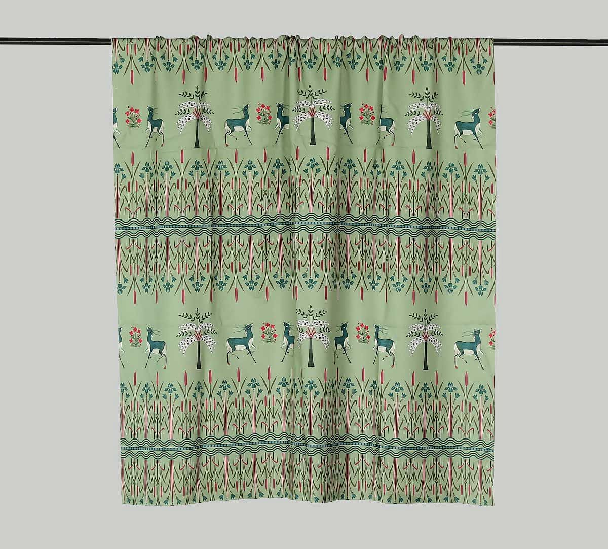 India Circus by Krsnaa Mehta Moss Mirroring Deer Garden Fabric