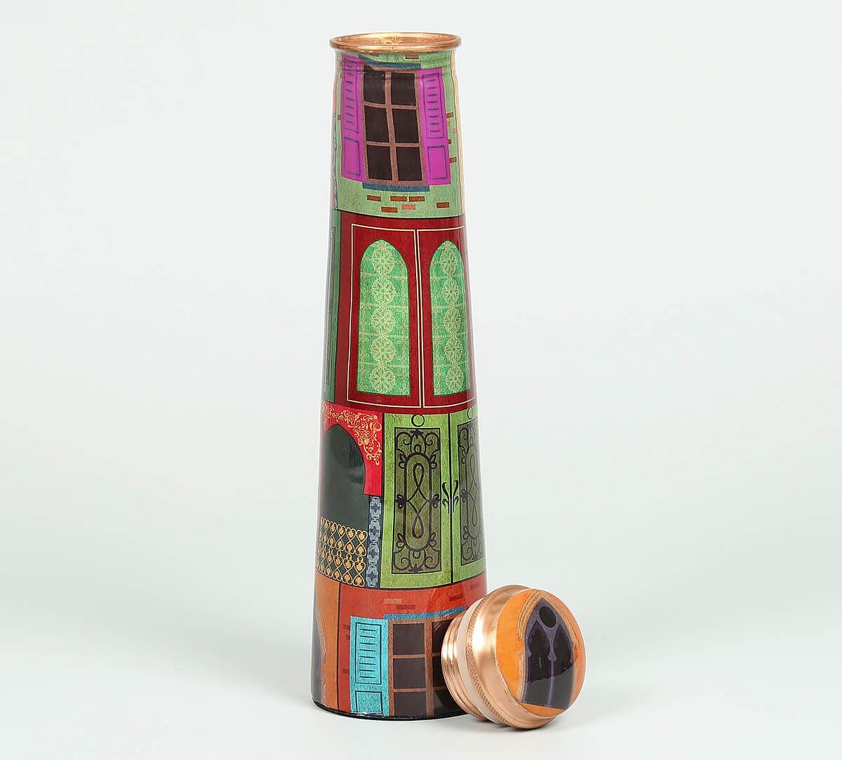 India Circus by Krsnaa Mehta Mughal Doors Reiteration Tapered Copper Bottle