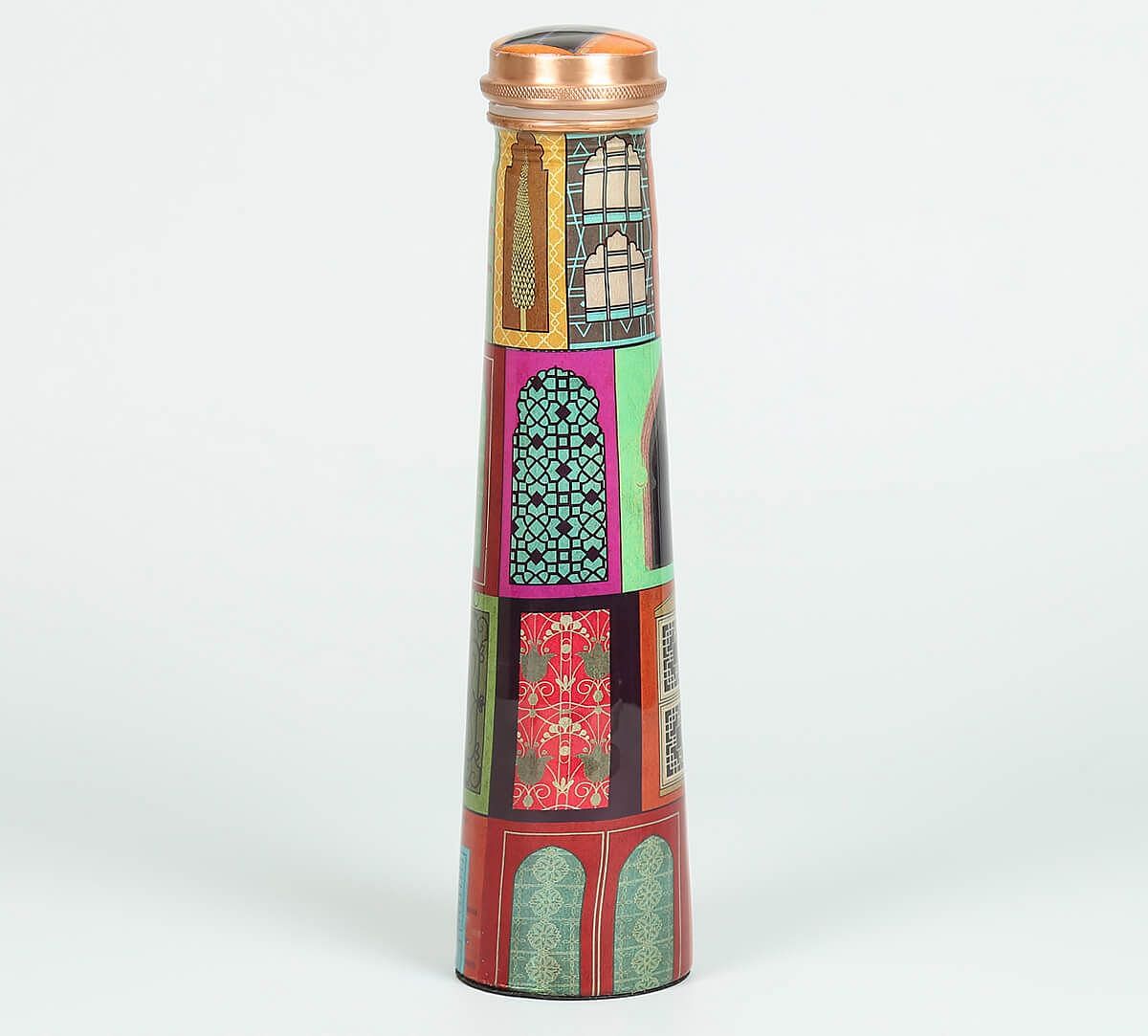 India Circus by Krsnaa Mehta Mughal Doors Reiteration Tapered Copper Bottle