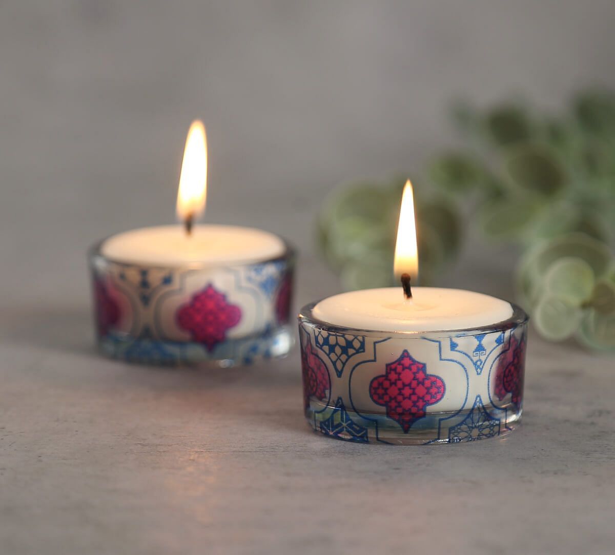 India Circus by Krsnaa Mehta Mughal Jhali T Lite Candle Votive Set of 2