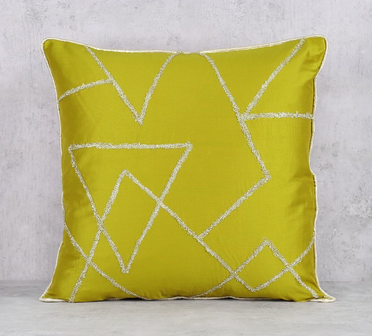 India Circus by Krsnaa Mehta Mustard Gold Cushion Cover