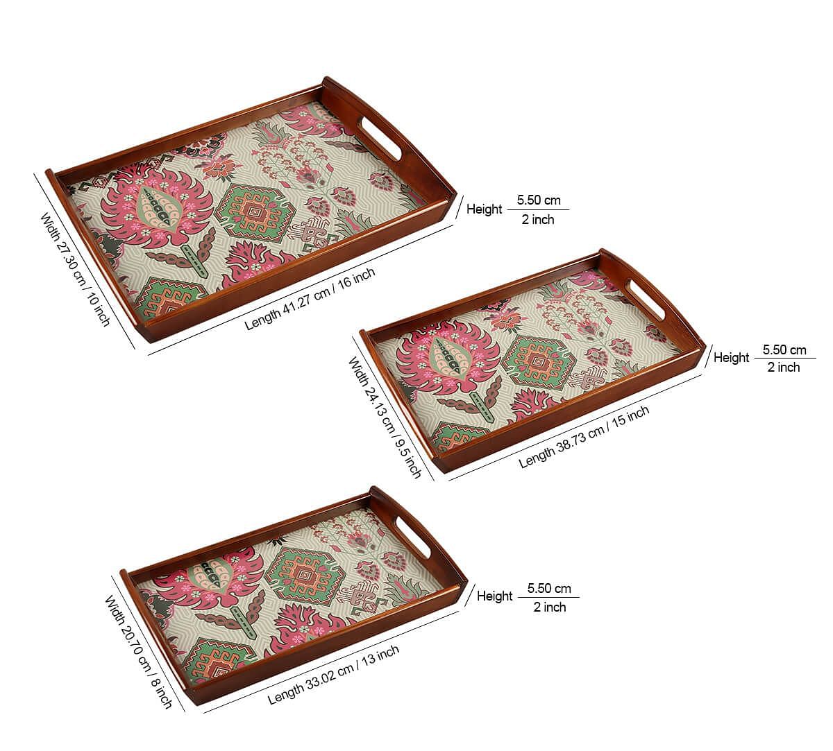 India Circus by Krsnaa Mehta Mystifying Dazzle Trays Set of 3