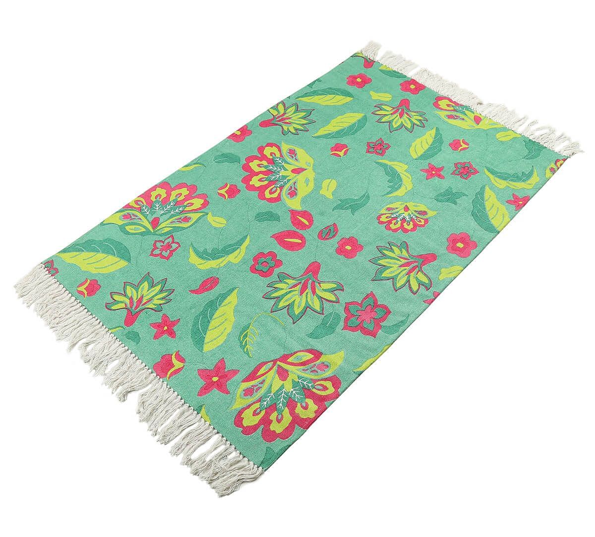 India Circus by Krsnaa Mehta Neon Cyanic Pop Burst Rug