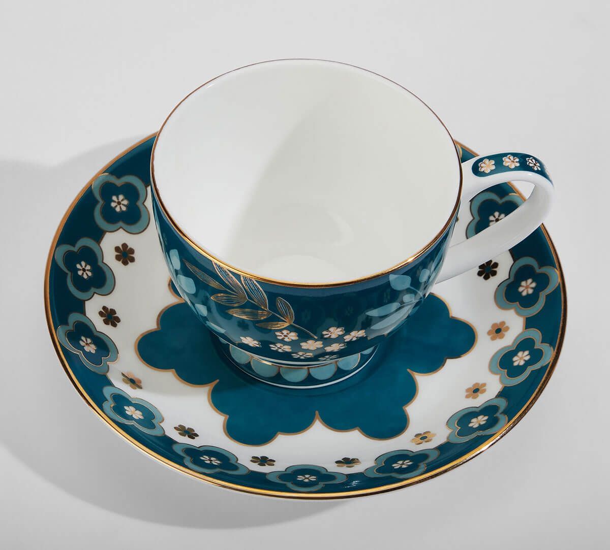 India Circus by Krsnaa Mehta Oceanic Opulence Cup & Saucer Set of 6