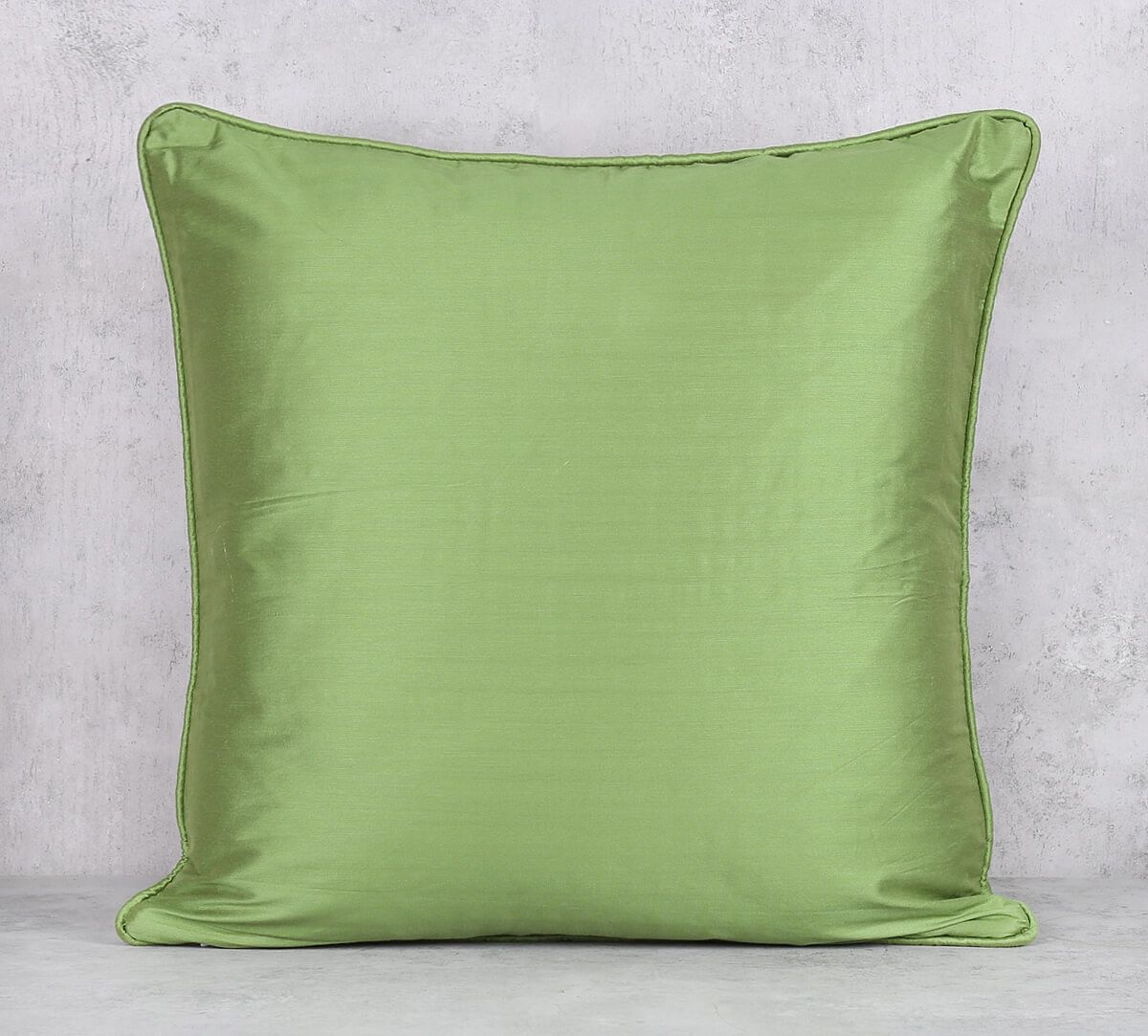 India Circus by Krsnaa Mehta Olive Pintucks Quilted Cushion Cover