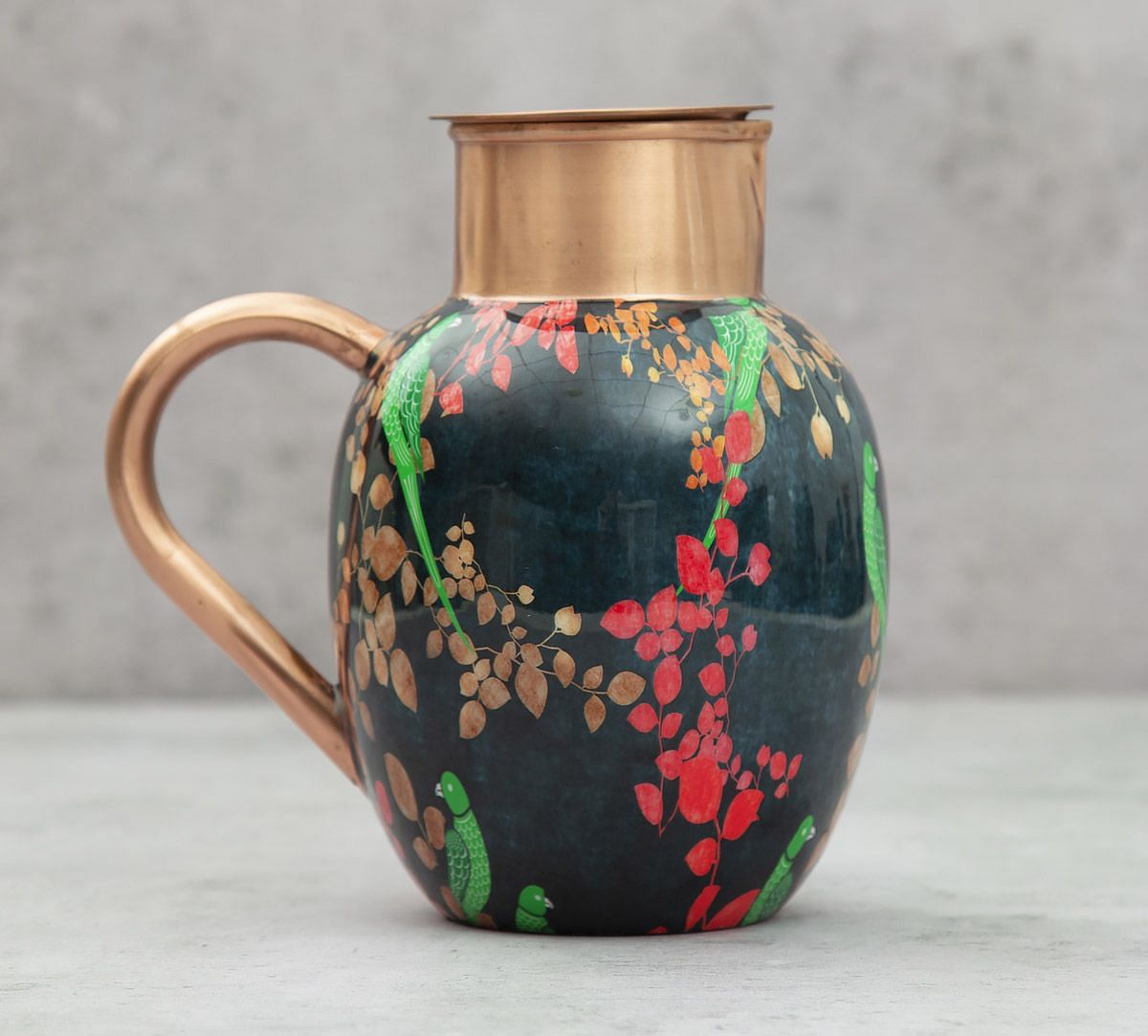 India Circus by Krsnaa Mehta Parrots of the night Copper Jug Set