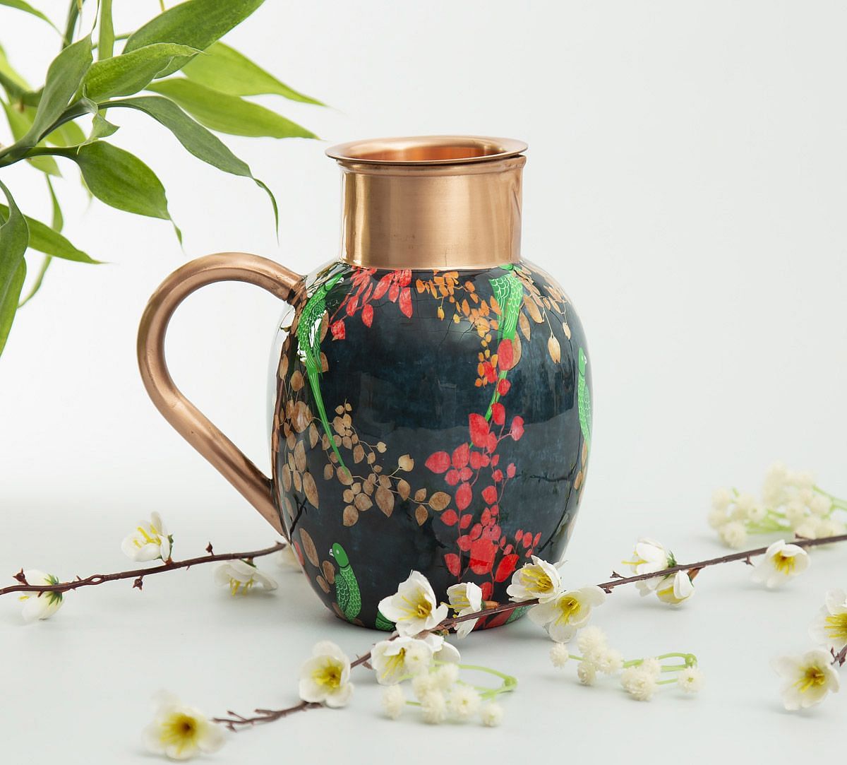 India Circus by Krsnaa Mehta Parrots of the night Copper Jug Set