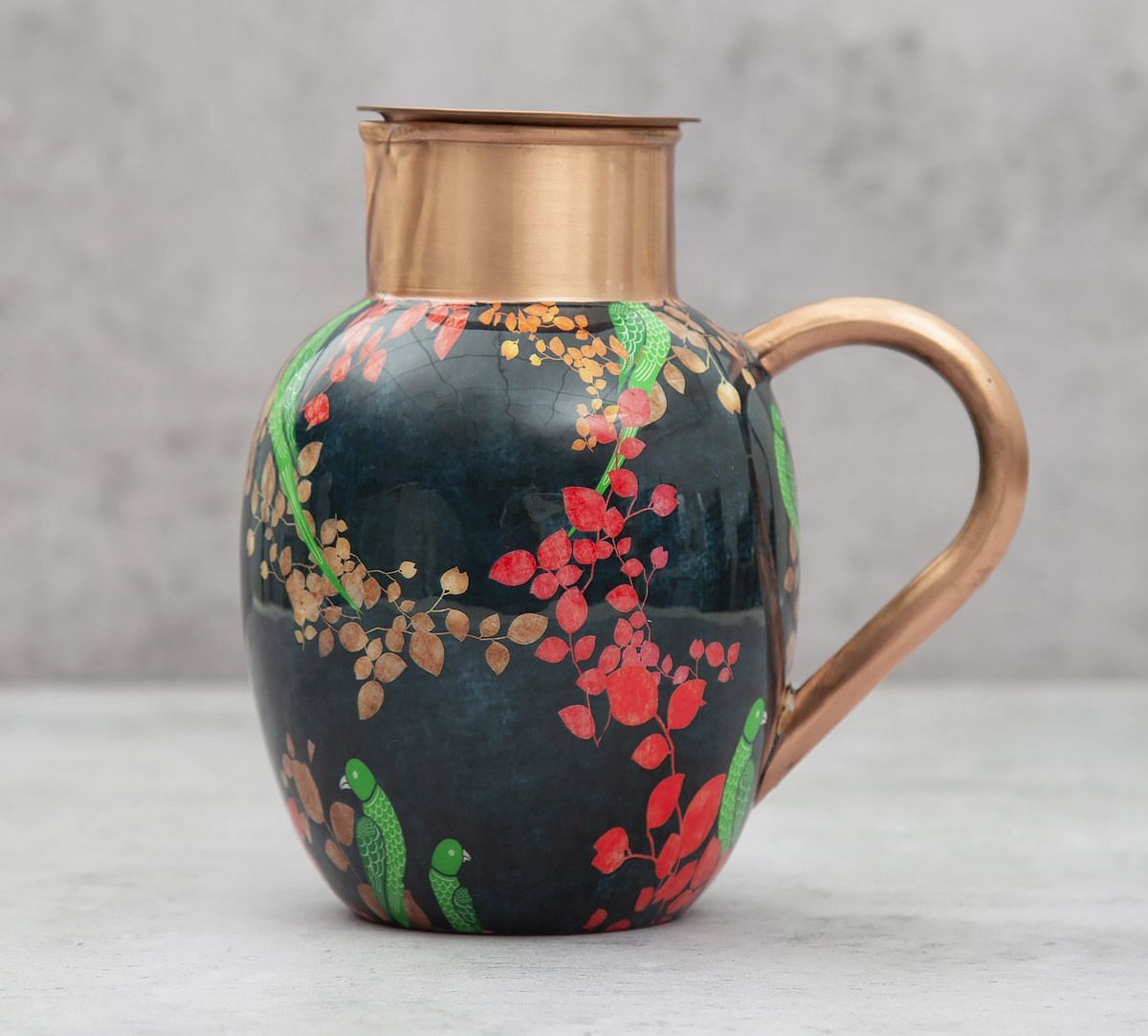 India Circus by Krsnaa Mehta Parrots of the night Copper Jug Set