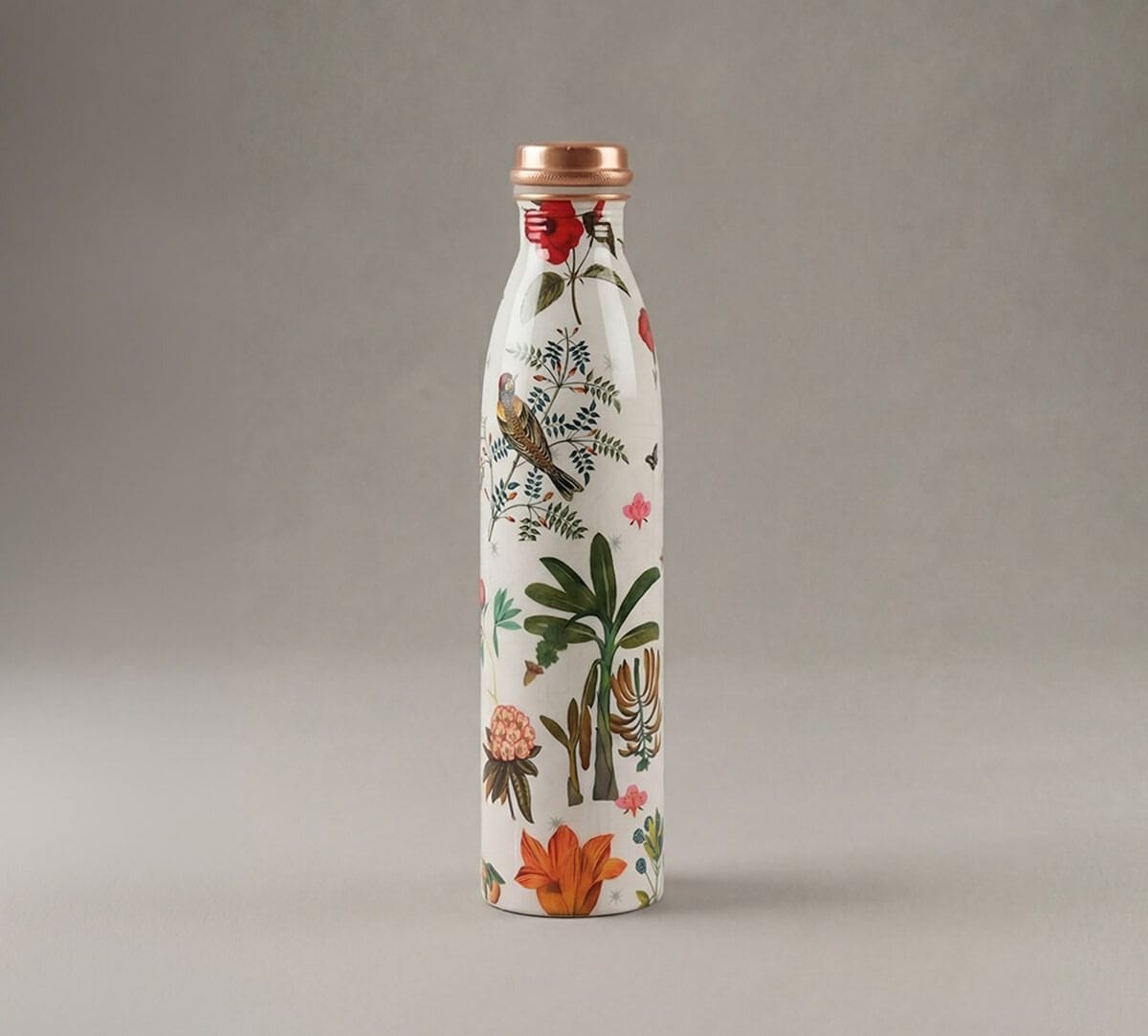 Petal and Plume Copper Bottle