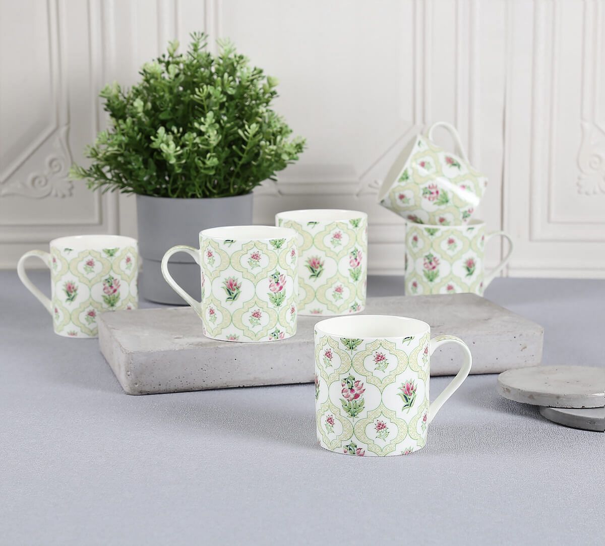 India Circus by Krsnaa Mehta Petal Perfection Mug Set of 6