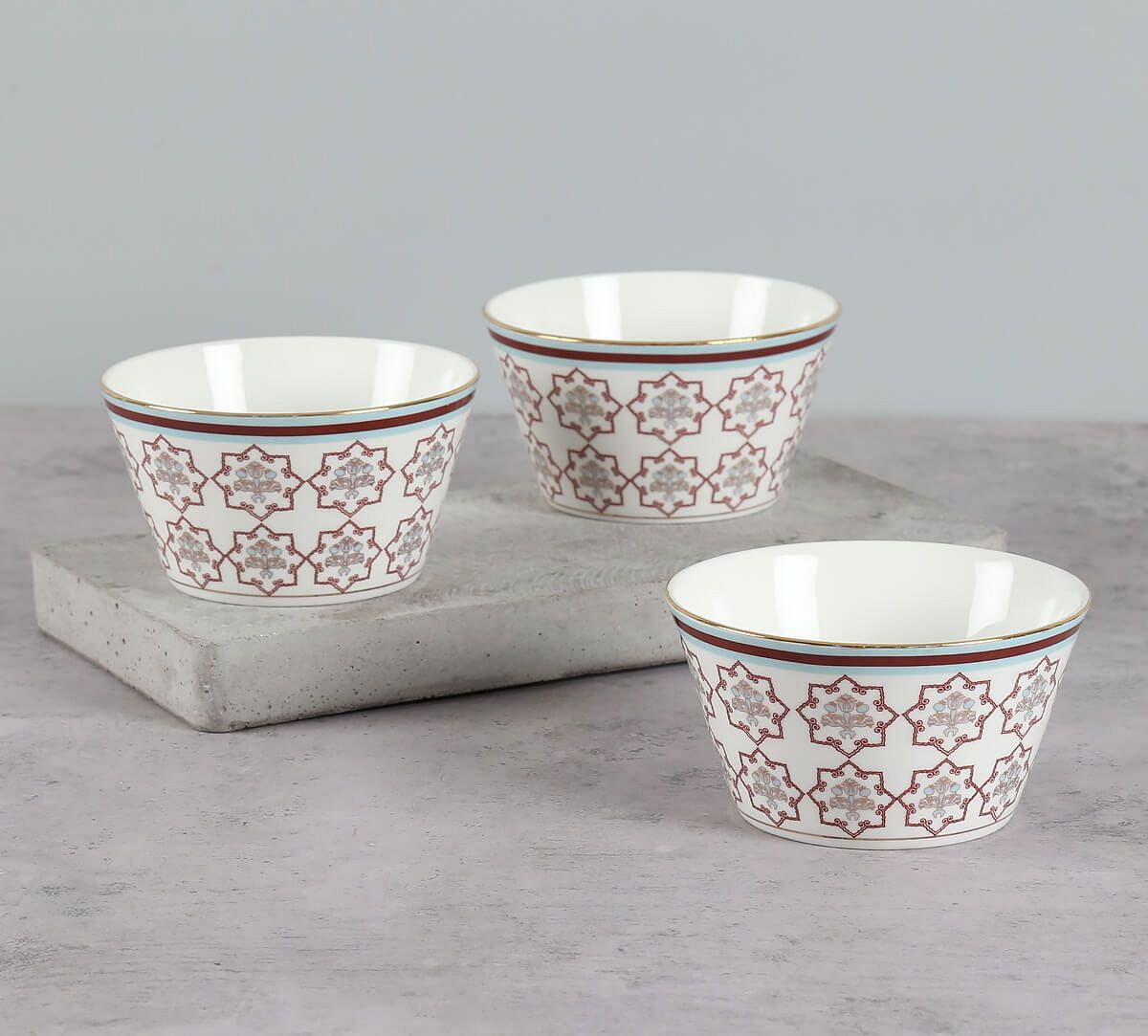 India Circus by Krsnaa Mehta Petal Perfection Nikko Bowl Set of 3