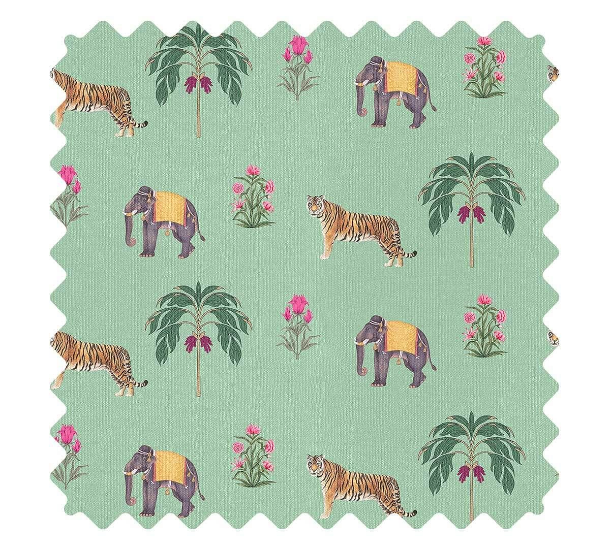 India Circus by Krsnaa Mehta Pistacho Poetic Disposition Fabric