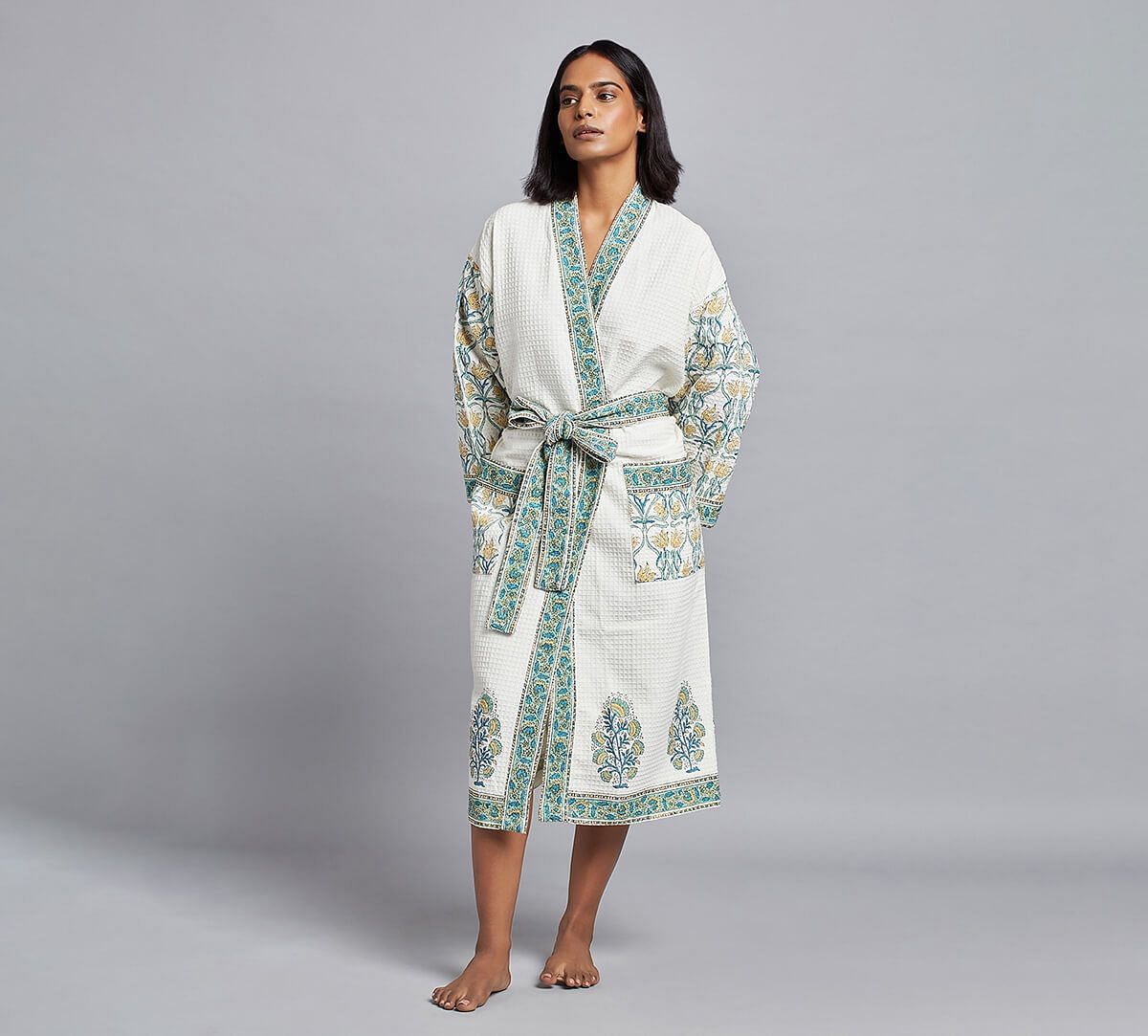 India Circus by Krsnaa Mehta Platinum Petal Bathrobe