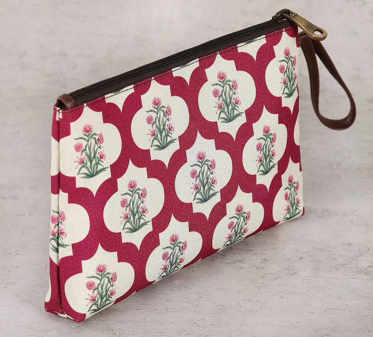 India Circus by Krsnaa Mehta Poppy Flower Scarlet Utility Pouch