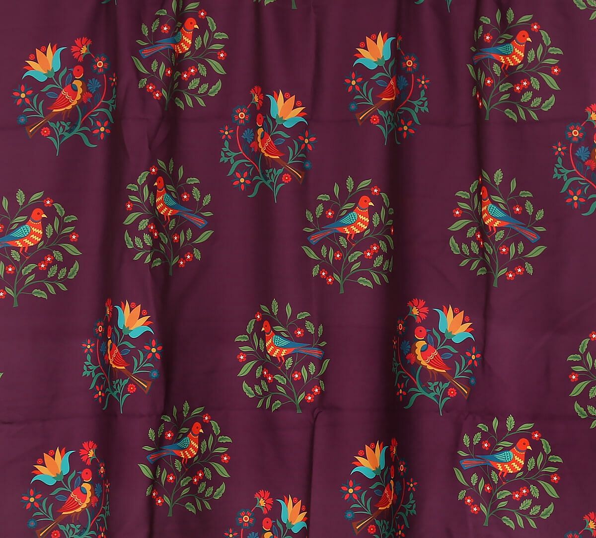 India Circus by Krsnaa Mehta Psittacines Enquiry Fabric