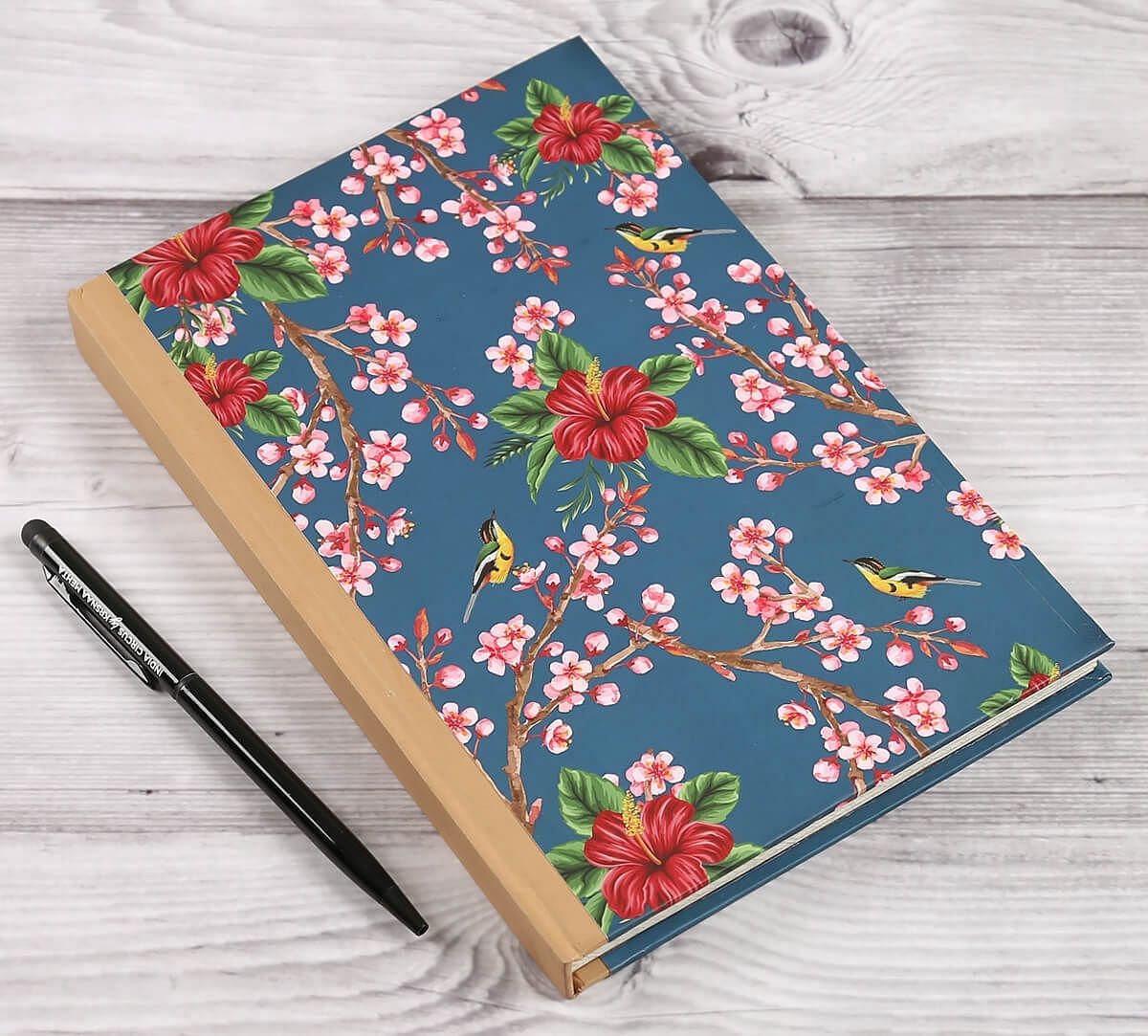 India Circus by Krsnaa Mehta Purssian Perching Floral Paradise A5 Notebook
