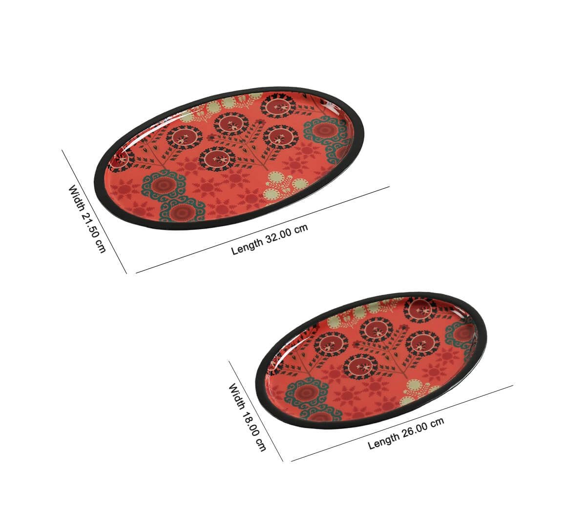 Raceme Rosettes Oval Tray