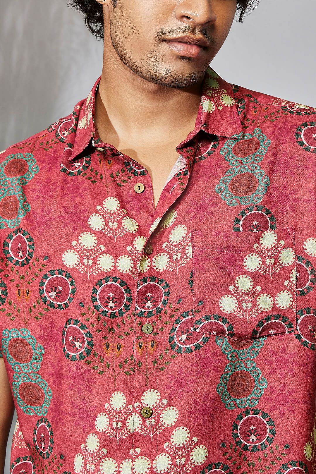 India Circus by Krsnaa Mehta Raceme Rosettes Men's Shirt