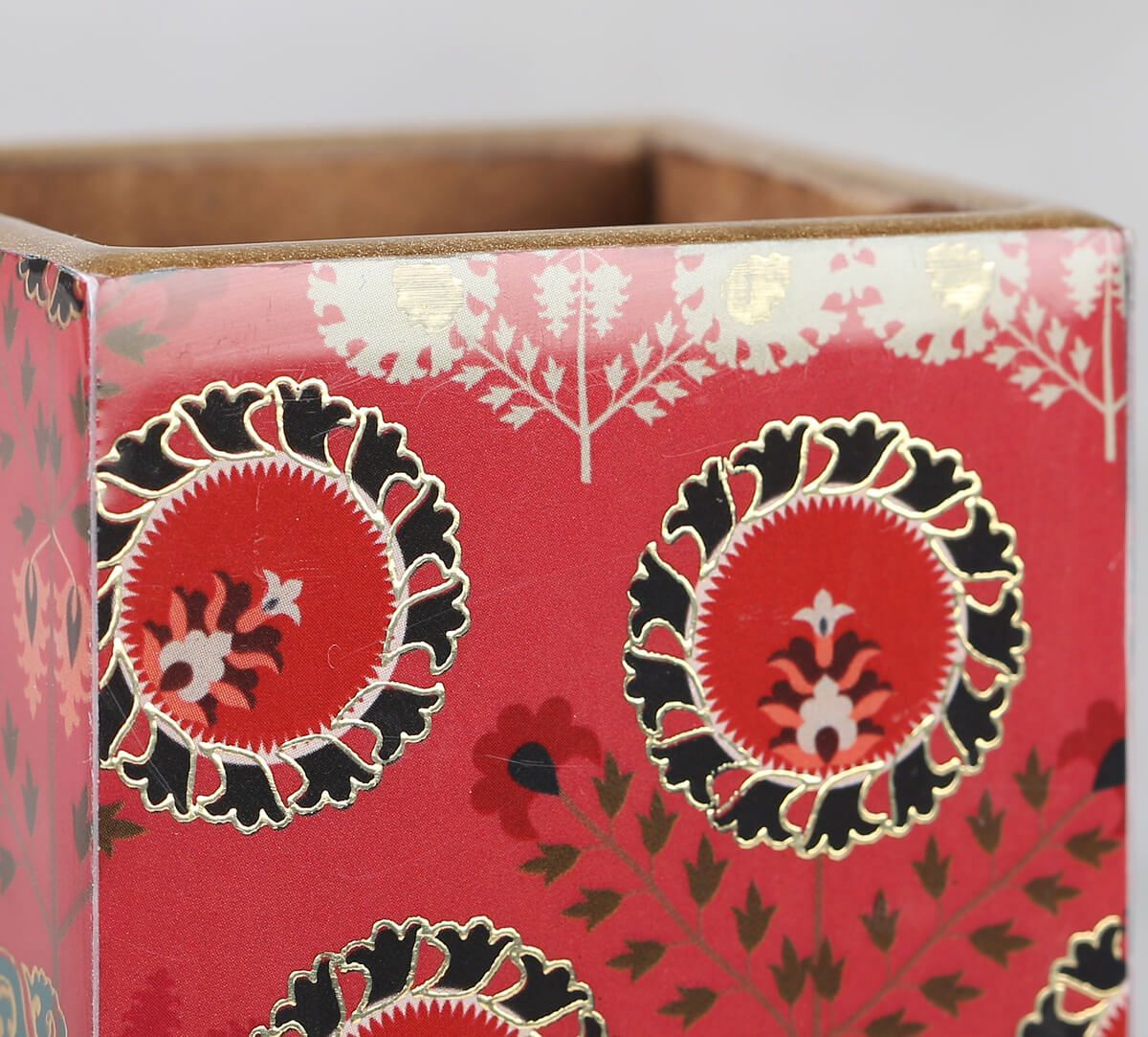 India Circus by Krsnaa Mehta Raceme Rosettes Square Pen Holder