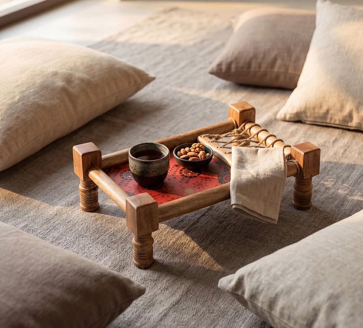 Raceme Rosettes Wooden Platter