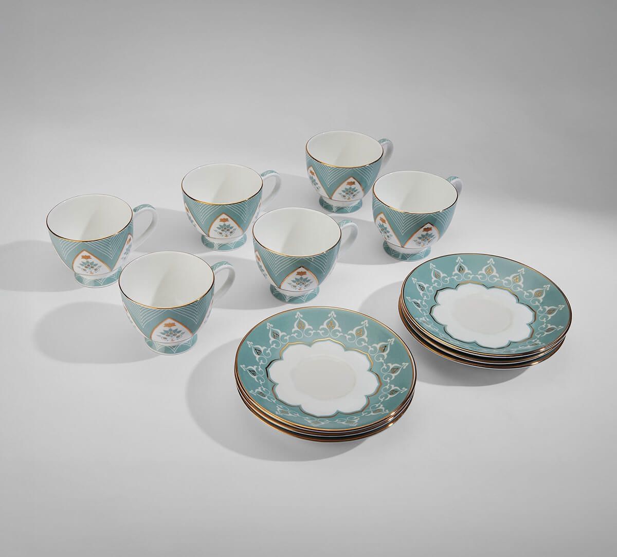 India Circus by Krsnaa Mehta Regal Romance Cup & Saucer Set of 6