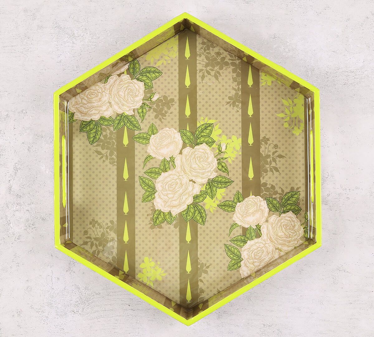 India Circus by Krsnaa Mehta Rose Alba's Tenor Hexagon Tray