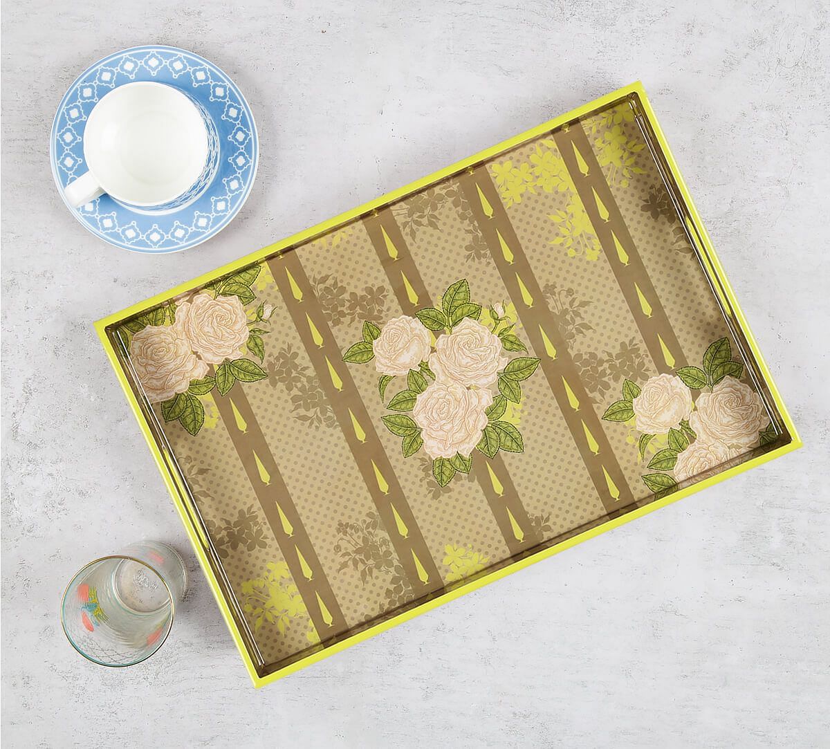 India Circus by Krsnaa Mehta Rose Alba's Tenor Rectangle Serving Tray