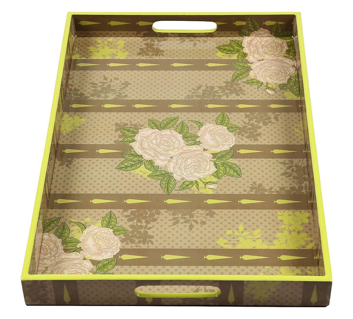 India Circus by Krsnaa Mehta Rose Alba's Tenor Rectangle Serving Tray