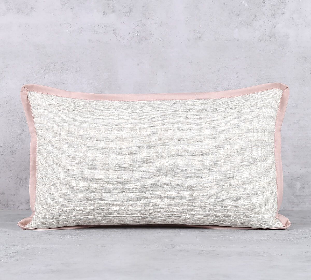India Circus by Krsnaa Mehta Rose Quartz Flange Khadi Cushion Cover