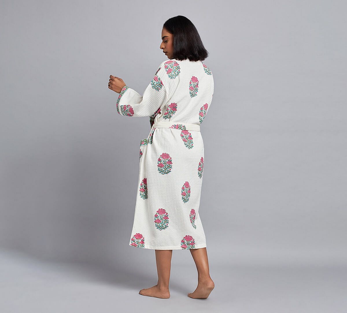 India Circus by Krsnaa Mehta Rose Rapture Bathrobe