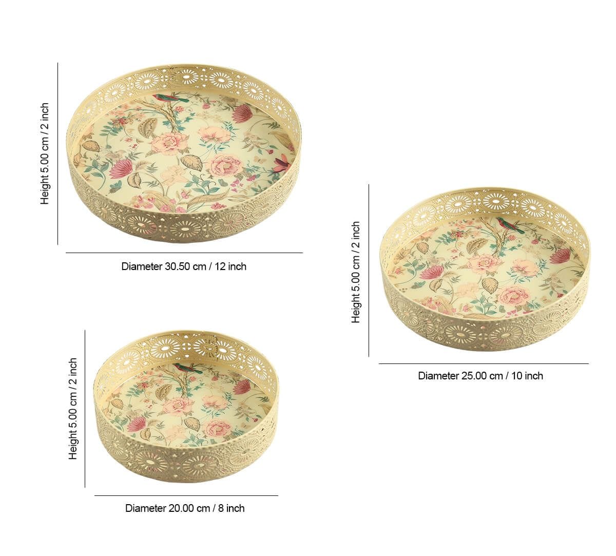 India Circus by Krsnaa Mehta Rustic Realm Iron Round Tray