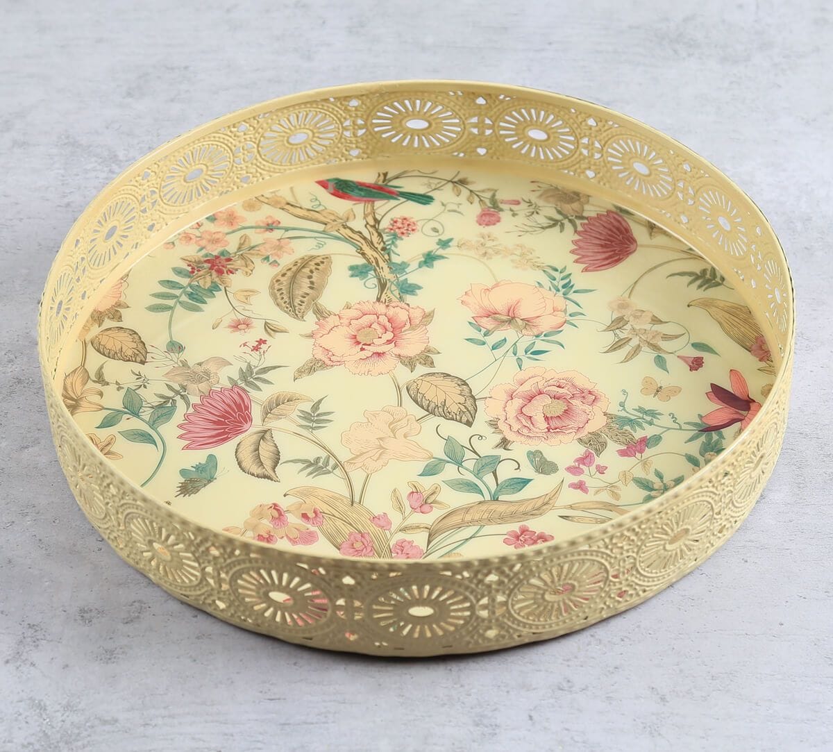 India Circus by Krsnaa Mehta Rustic Realm Iron Round Tray