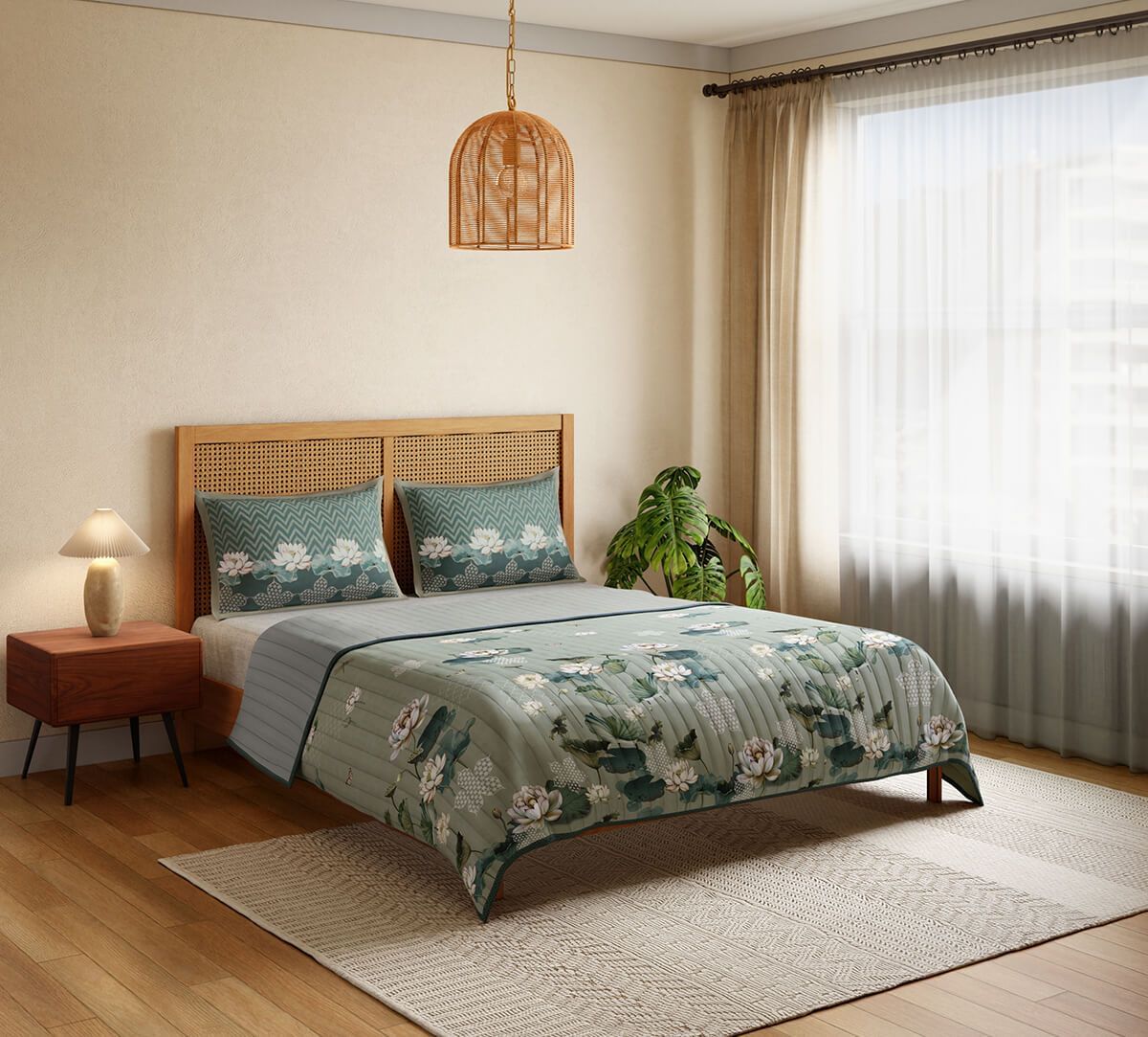 India Circus by Krsnaa Mehta Sage Serenity Bed cover set