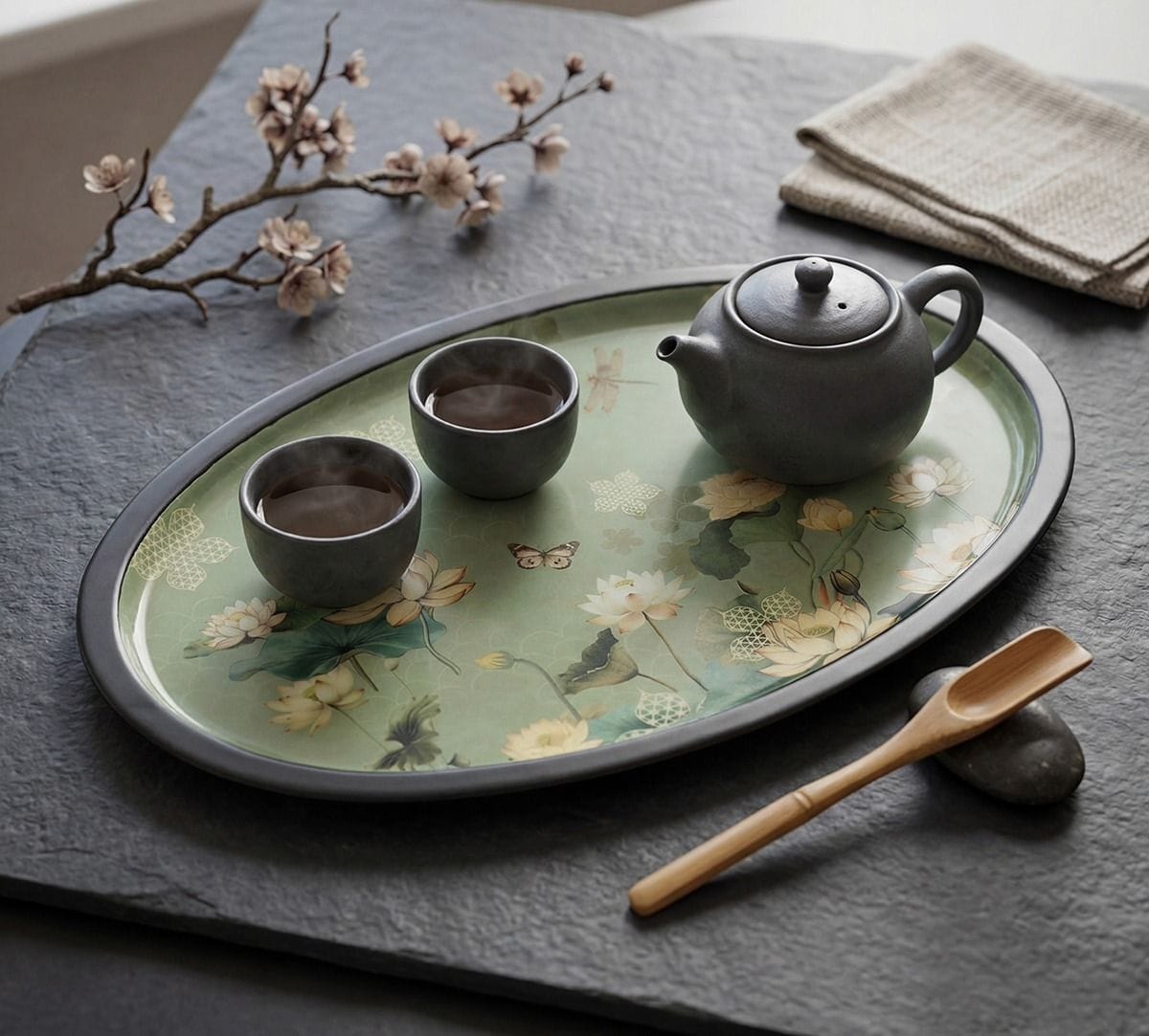 Sage Serenity Oval Tray
