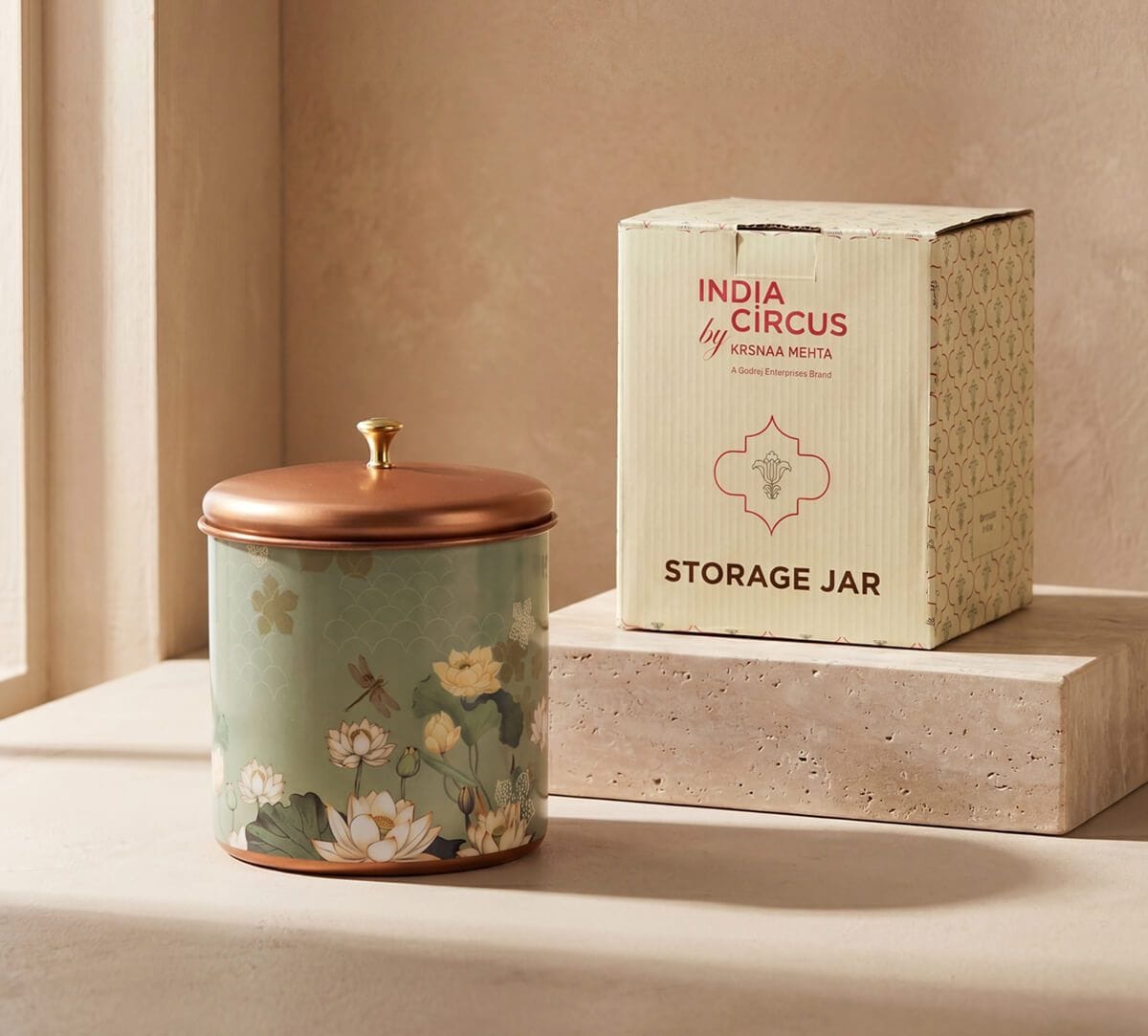 Sage Serenity Steel Cookie Jar