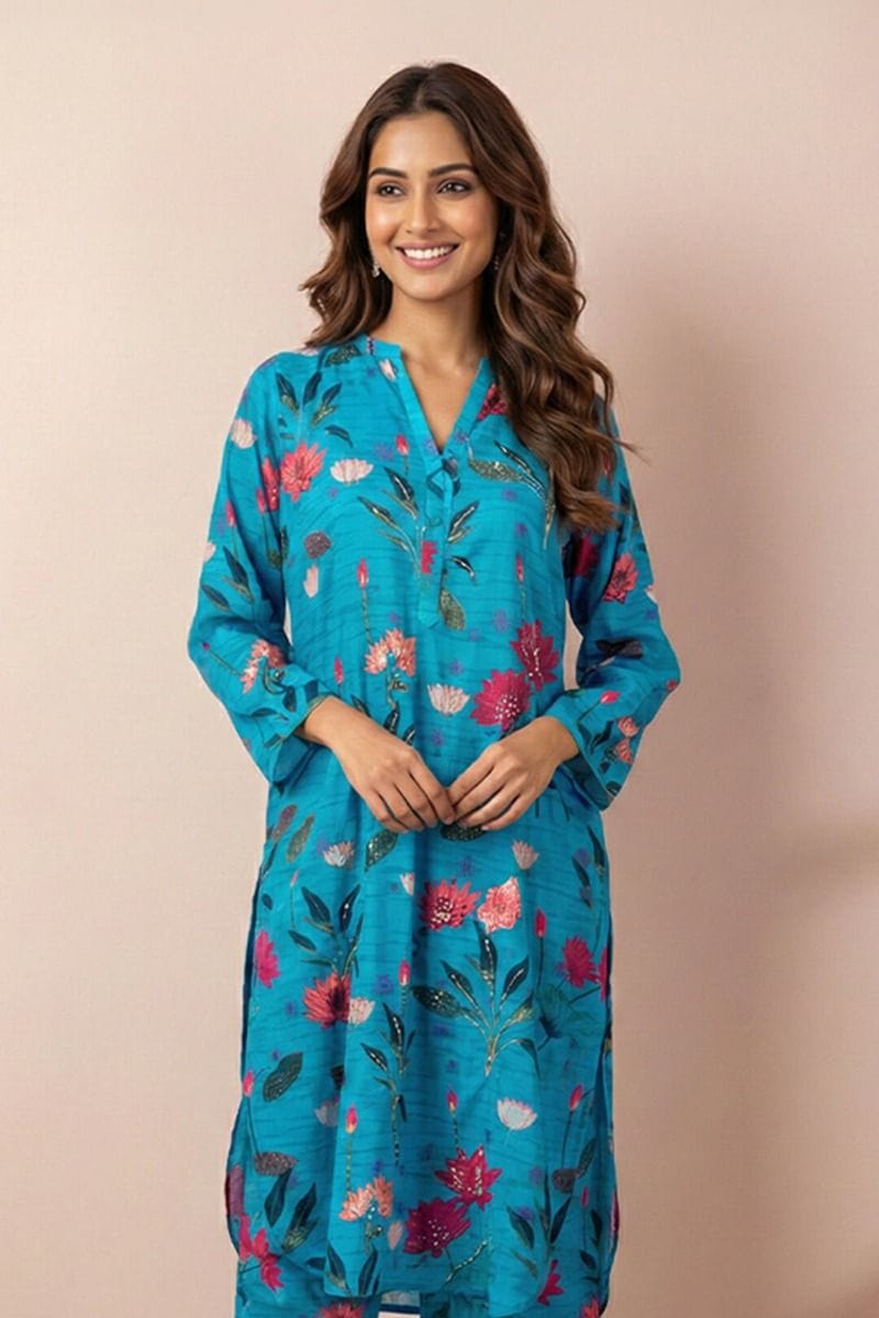 India Circus by Krsnaa Mehta Sapphire Garden Co-Ord Set