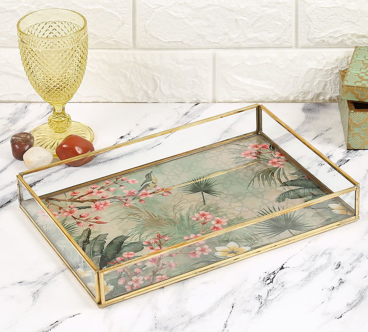 India Circus by Krsnaa Mehta Spring Bloom Rectangle Tray