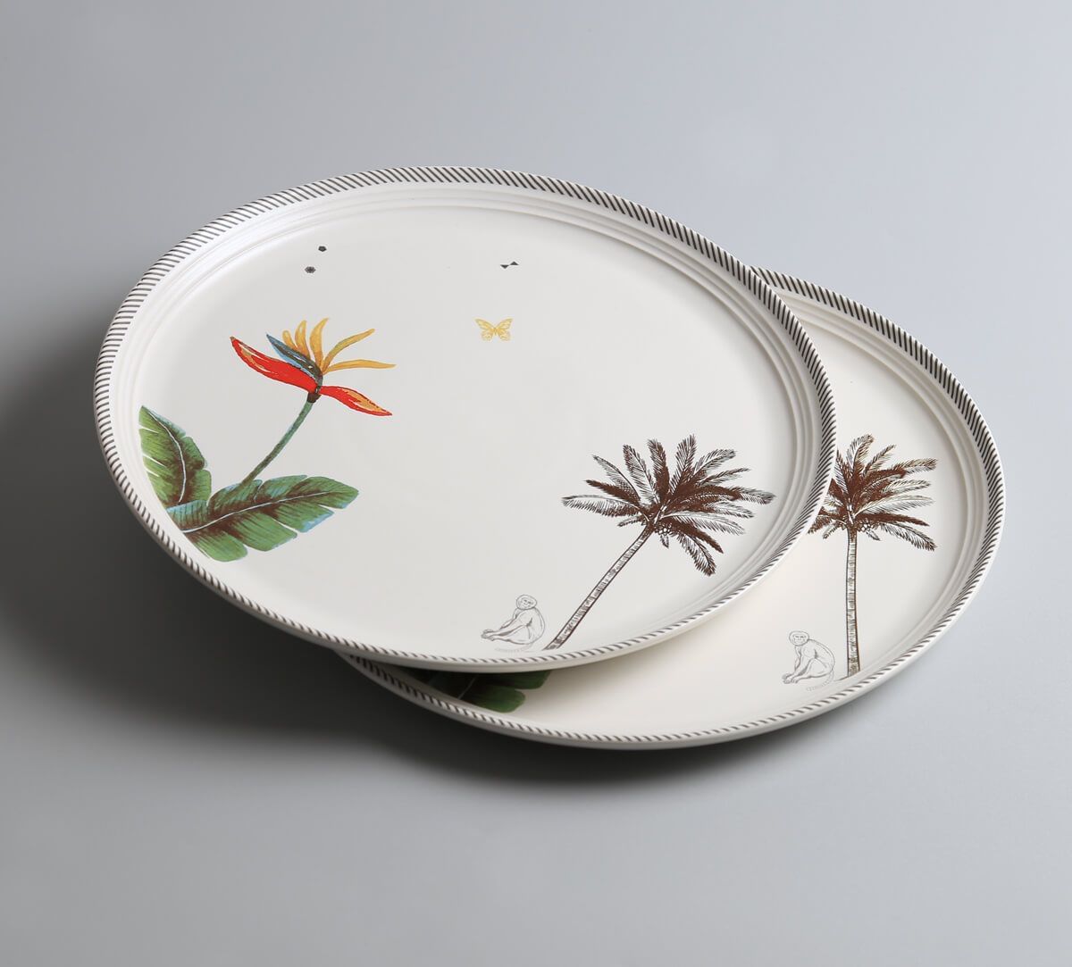 India Circus by Krsnaa Mehta Strelizia's Garden Dinner Plate Set of 2