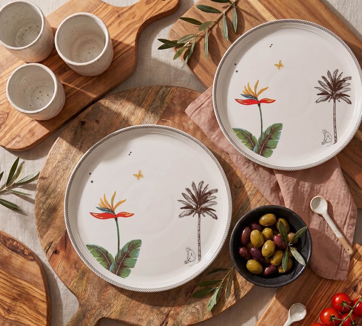 Strelizia's Garden Dinner Plate Set of 2