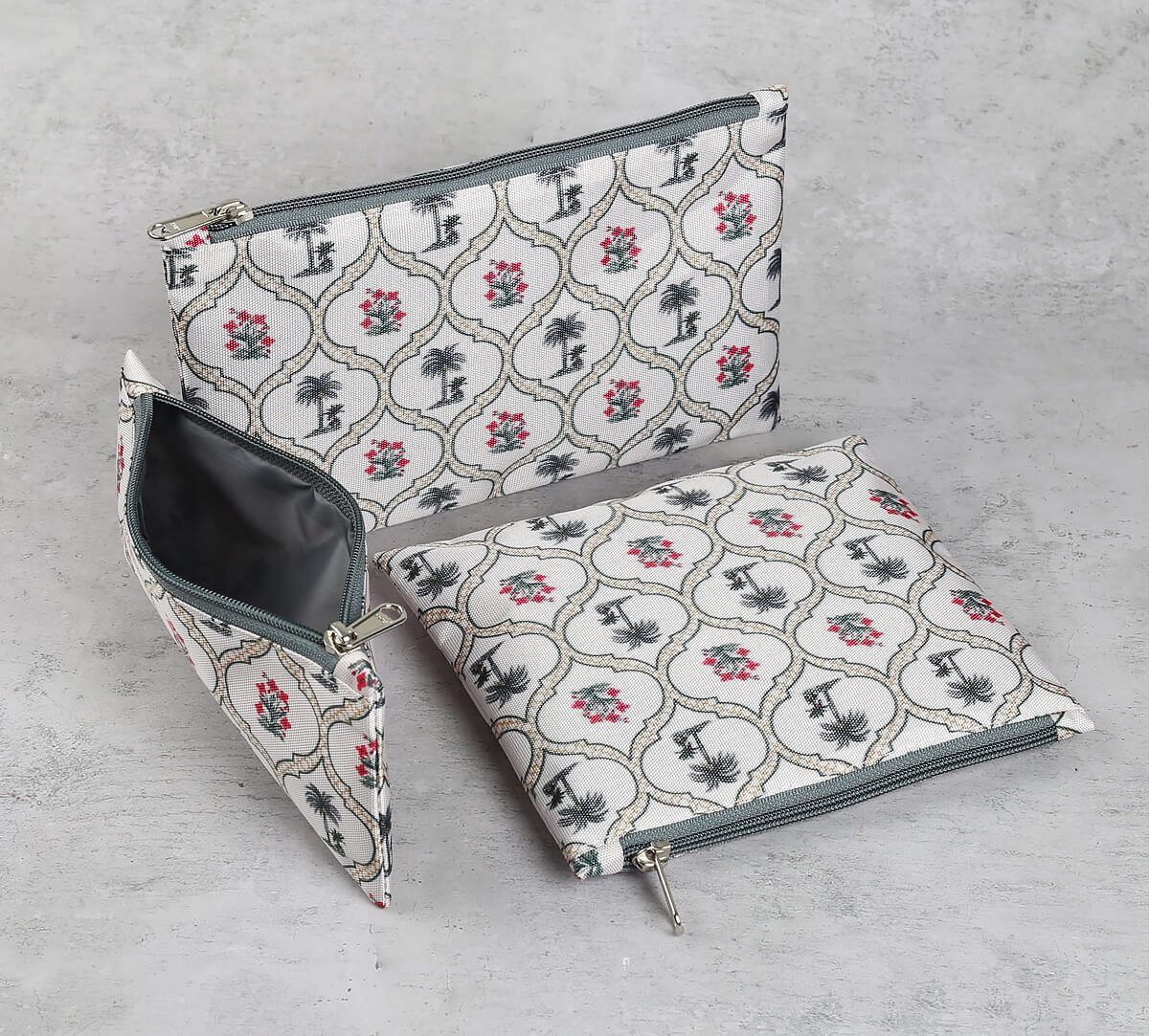 India Circus by Krsnaa Mehta Tropic Tryst Utility Pouch Set of 3