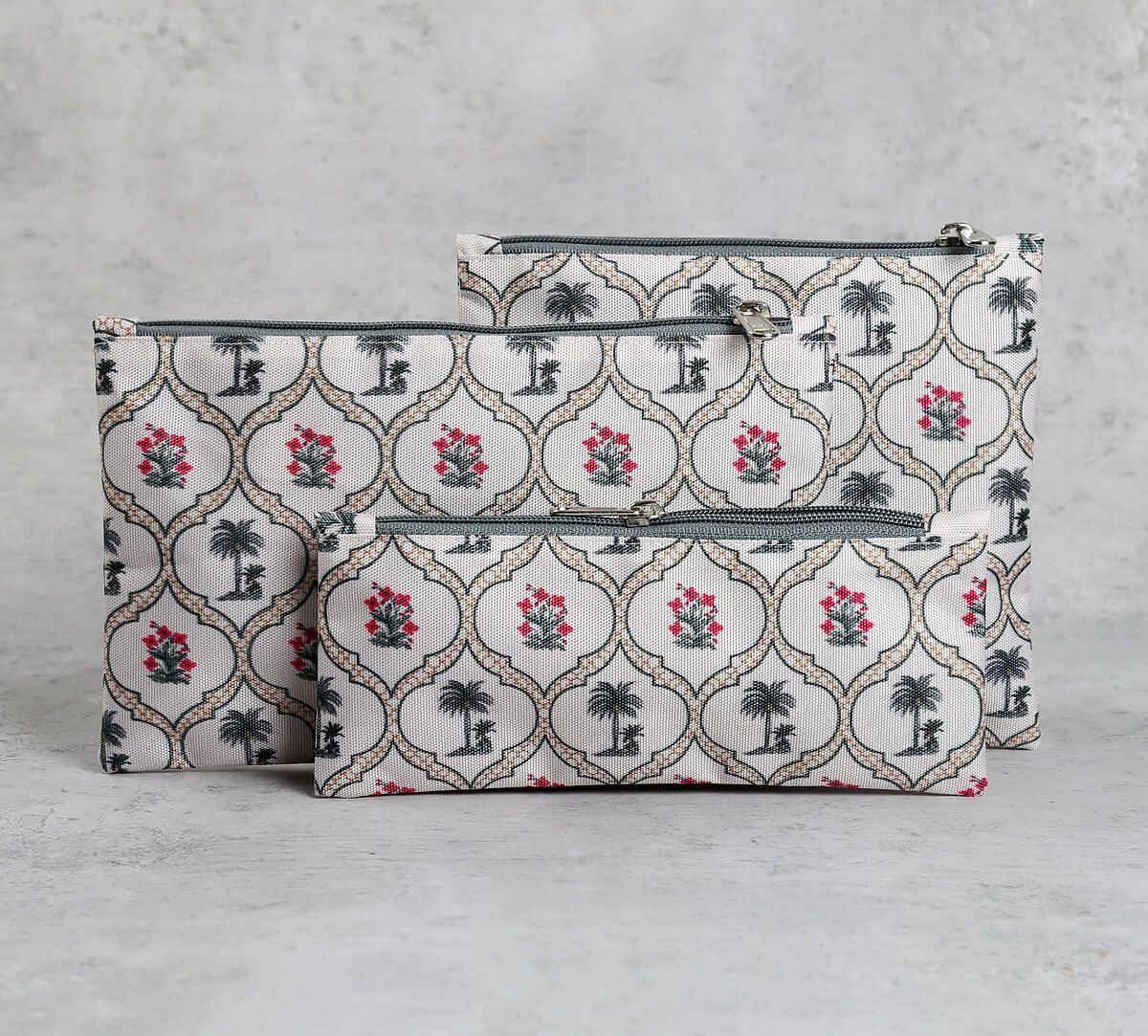 India Circus by Krsnaa Mehta Tropic Tryst Utility Pouch Set of 3