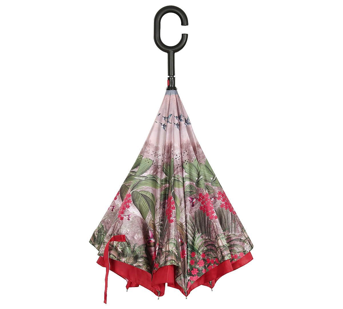 India Circus by Krsnaa Mehta Tropical View Reversible Reversible Umbrella