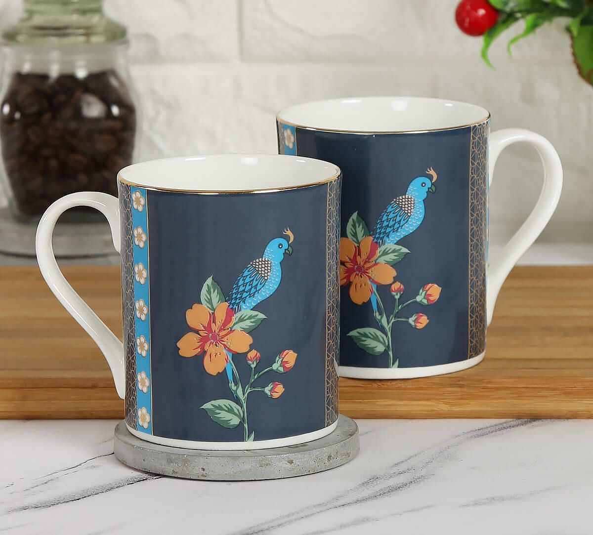 India Circus by Krsnaa Mehta Verdant Chef d'oeuvre Coffee Mug Set of 2