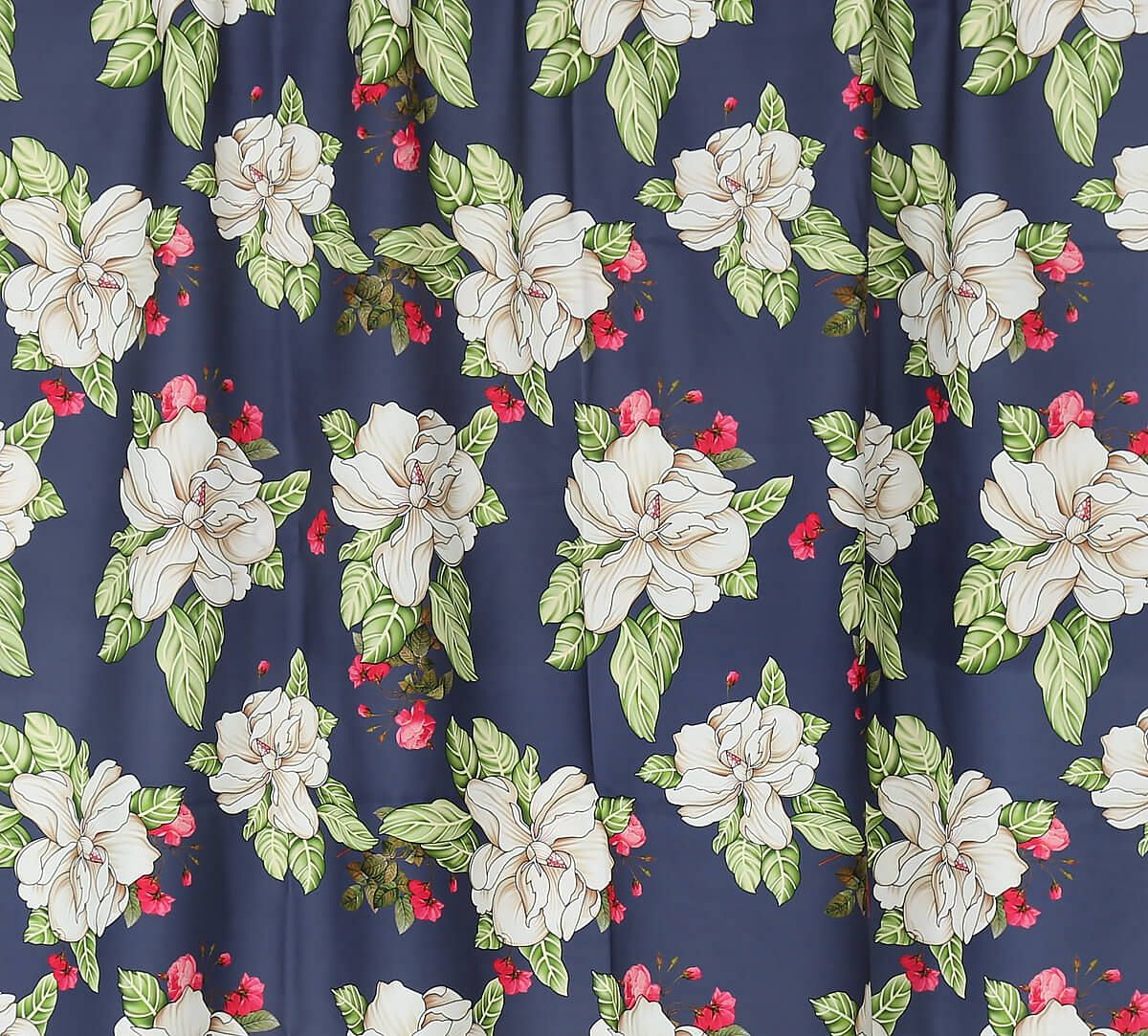 India Circus by Krsnaa Mehta White Rose Allure Denim Fabric