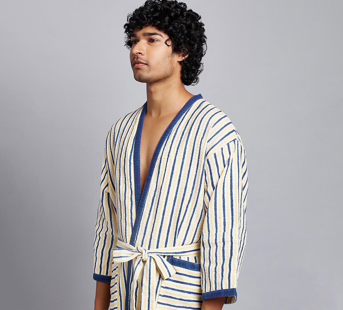 India Circus by Krsnaa Mehta Zenith Stripes Bathrobe