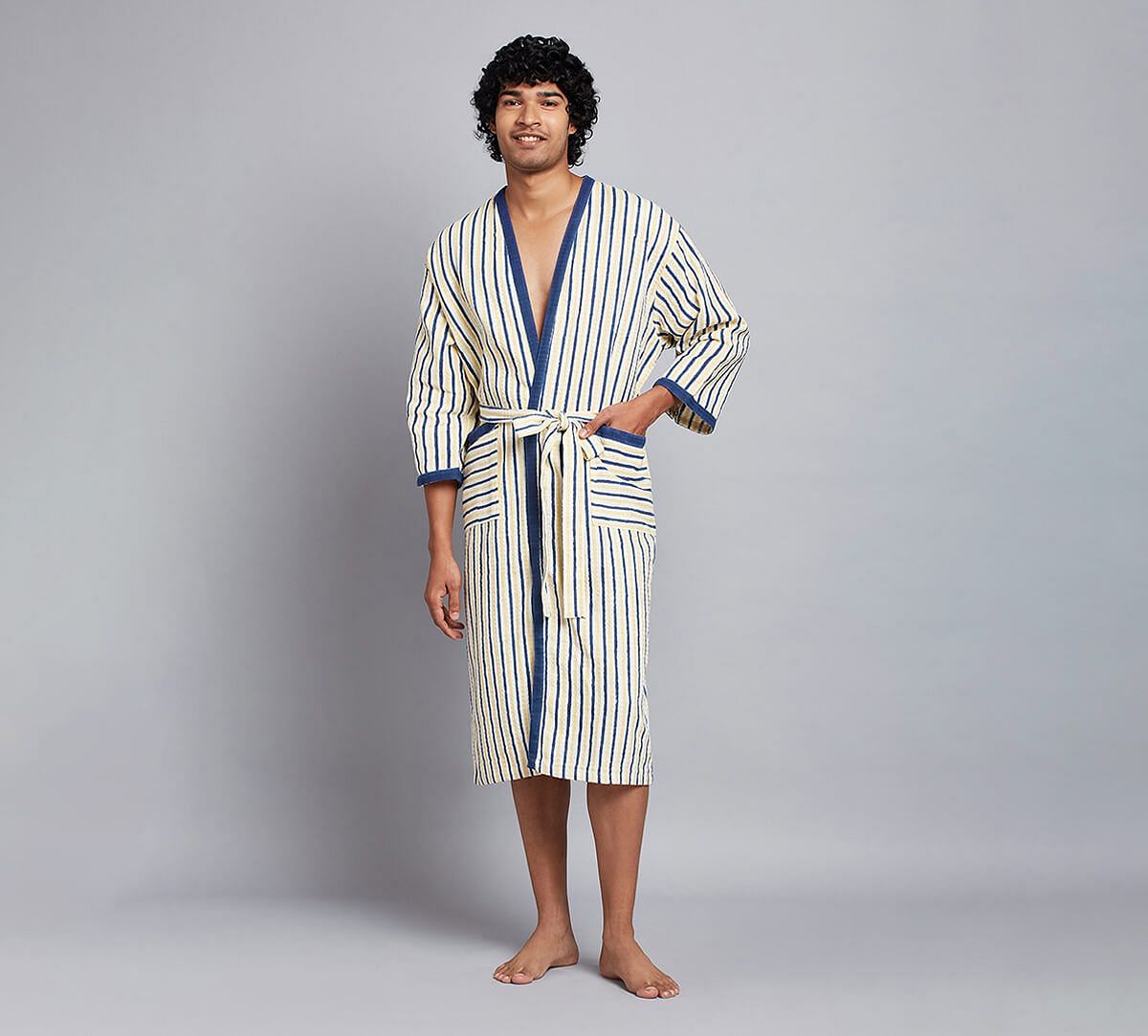 India Circus by Krsnaa Mehta Zenith Stripes Bathrobe