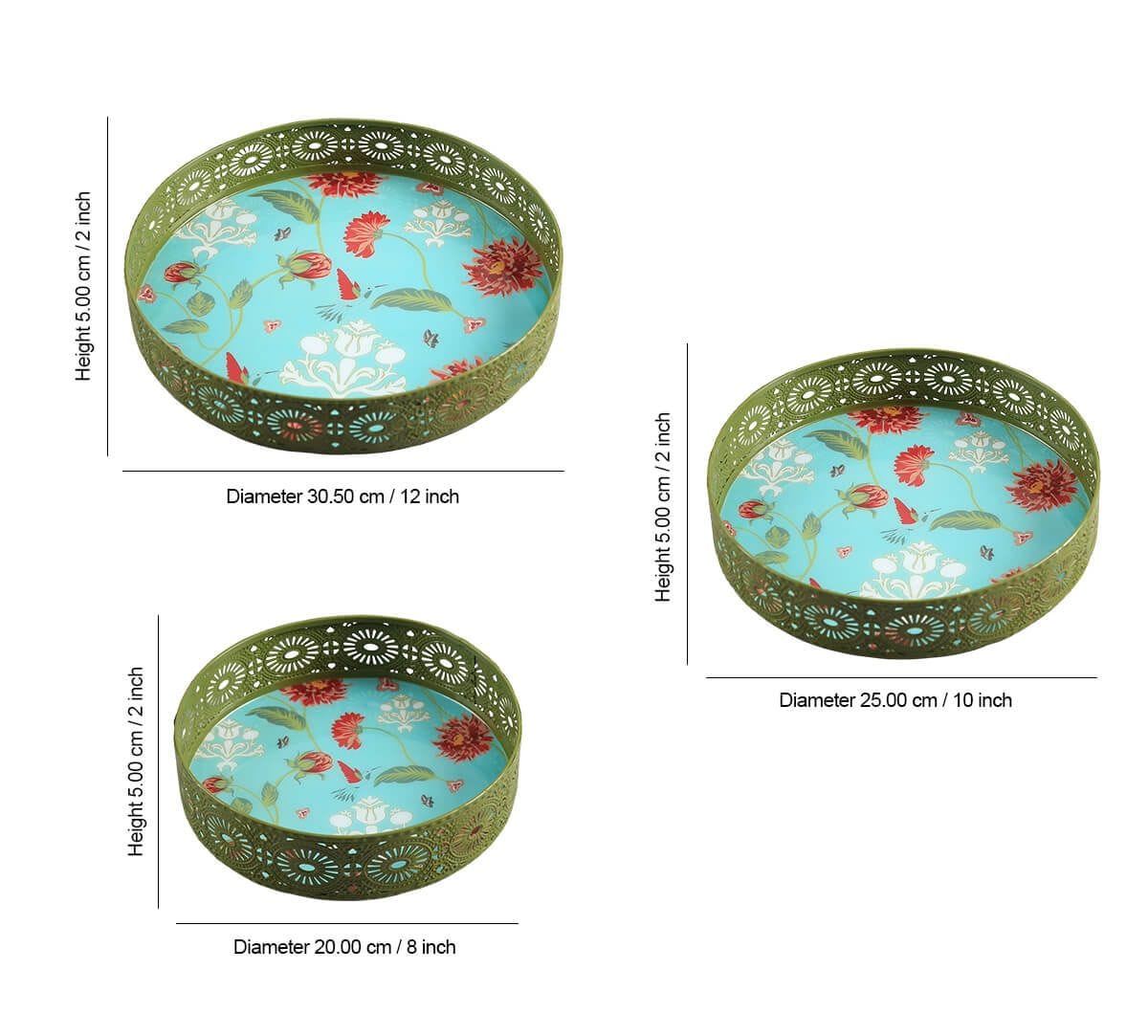 India Circus by Krsnaa Mehta Zinnian Jazz Iron Round Tray