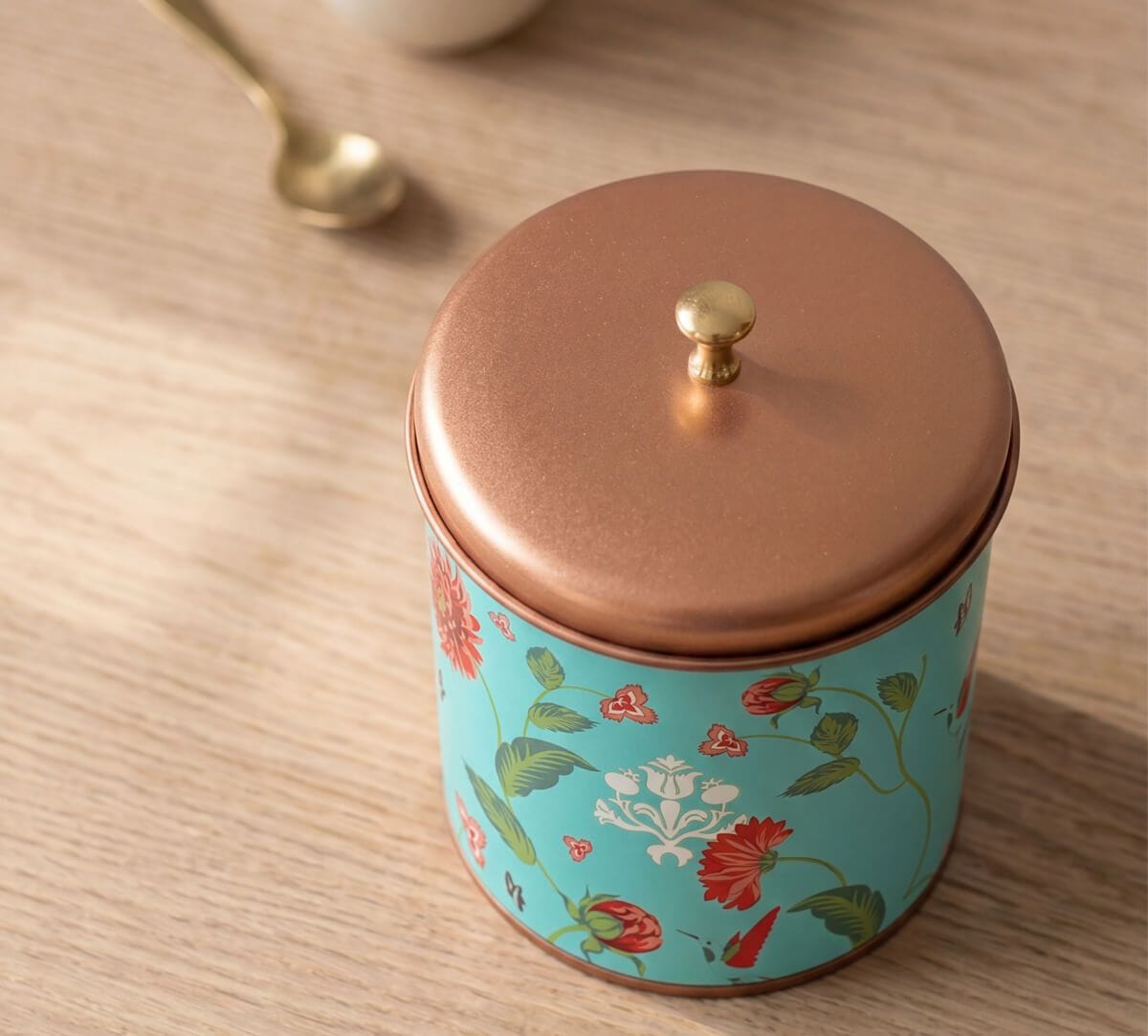 Zinnian Jazz Steel Cookie Jar